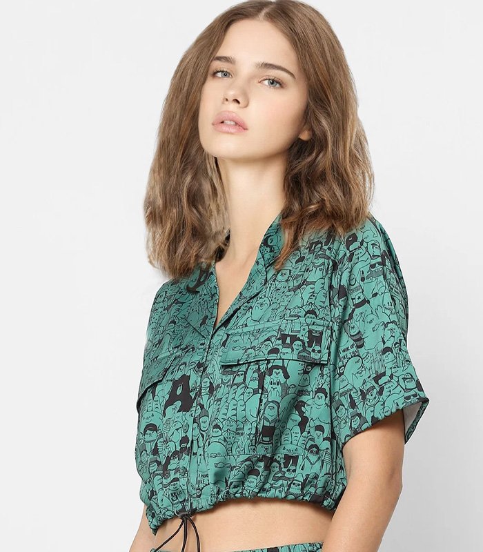 X-FLABJACKS-GREEN-PRINTED-CO-ORD-CROP-TOP-4