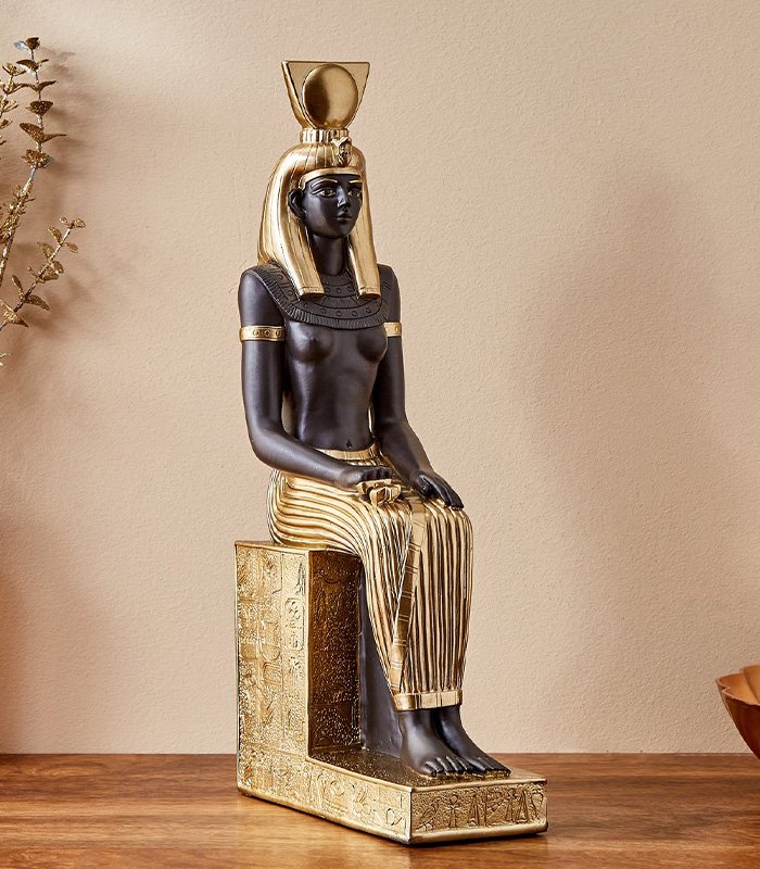 Jaguar-Polyresin-Egyptian-Queen-Sitting-Figurine-1