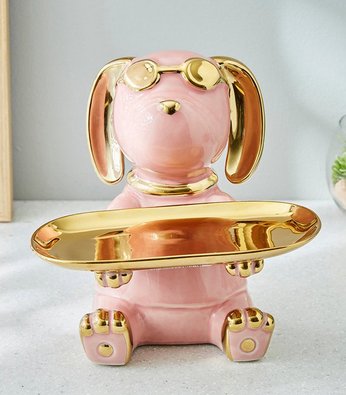Souvenir-Ceramic-Dog-Figurine-with-Platter-1